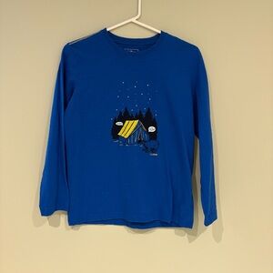 L.L. Bean Blue Kids Long Sleeve Camping Tee